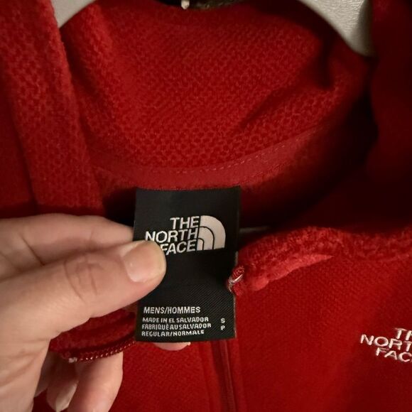 The Northface Men's Quarter Zip Pullover Fleece Size Small Red - Picture 6 of 6